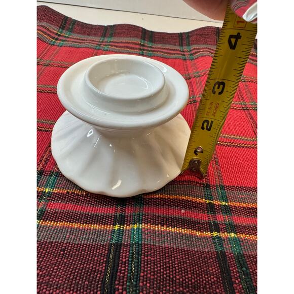 Yankee Candle / candle holder / Porcelain / Christmas Tree / white / vintage - Picture 4 of 6